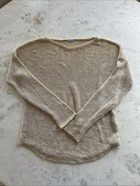 Transit light Taupe Scoop Neck Knit Sweater - Women's Lightweight Pullover